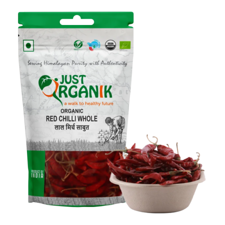 Organic Red Chilli Whole 100gm